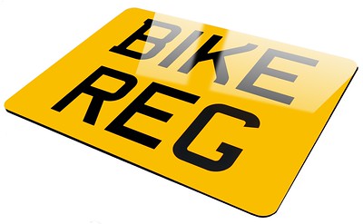 Motorcycle number plate example